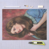 Papier Mousseline Fille avec de beaux longs cheveux Brown (Artisanat)