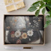 Papier Mousseline Fille avec fleurs et libellule Découpage (Cadeau)