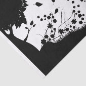 Papier Mousseline Fille avec papillons Découpage (Détail)