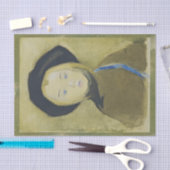 Papier Mousseline Fille avec ruban bleu, Helene Schjerfbeck (Artisanat)