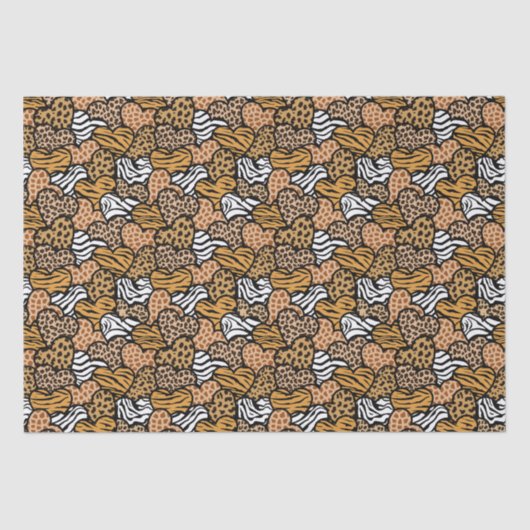 Papier Mousseline Fille Beige Joueuse Coeurs Posters de animaux Nom (Recto)