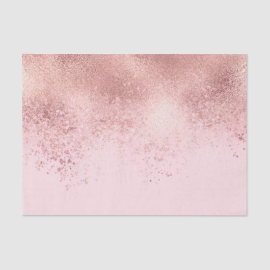 Papier Mousseline Fille Blush Rose Or Sprayed Confetti Ombre (Recto)