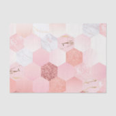 Papier Mousseline Fille Chic Parties scintillant rose marbre Motif g (Recto)