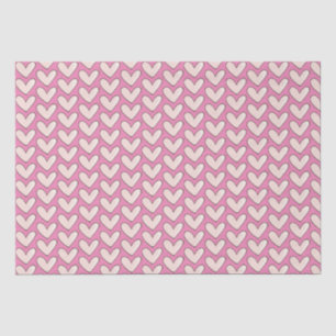 Papier Mousseline Fille Coeurs roses amour