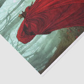 Papier Mousseline Fille de la forêt rouge (Détail)