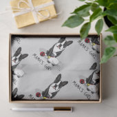 Papier Mousseline Fille de maman #2 Boston Terrier (noir) - Chien mi (Cadeau)