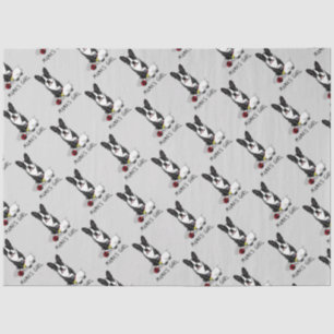 Papier Mousseline Fille de maman #2 Boston Terrier (noir) - Chien mi