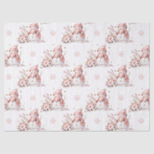 Papier Mousseline Fille de neige rose de Noël Poinsettia