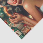 Papier Mousseline Fille de Noël Vintage (Détail)