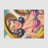 Papier Mousseline Fille d'été tropicale (Recto)