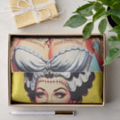 Papier Mousseline Fille d'horreur tatouée vintage (Cadeau)