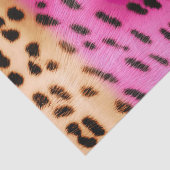 Papier Mousseline Fille Empreinte de léopard de crème rose (Détail)