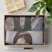 Papier Mousseline Fille en bleu, Modigliani (Cadeau)