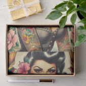 Papier Mousseline Fille encrée de la vieille école (Cadeau)