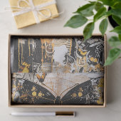 Papier Mousseline Fille et papillons Découpage Vintage (Cadeau)