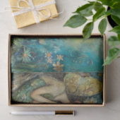 PAPIER MOUSSELINE FILLE FÉE AU CLAIR DE LUNE DÉCOUPAGE (Cadeau)