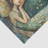 PAPIER MOUSSELINE FILLE FÉE AU CLAIR DE LUNE DÉCOUPAGE (Détail)