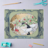 Papier Mousseline Fille flapper de Noël avec boisson et arbre (Artisanat)