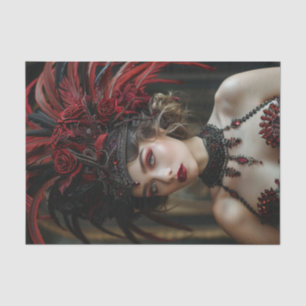 Papier Mousseline Fille Flapper des années 192034