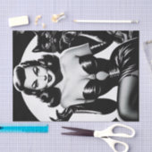 Papier Mousseline Fille Glamor Chat Noir (Artisanat)