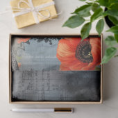 Papier Mousseline Fille gothique foncée Corbeau Rouge Papes Art Abst (Cadeau)