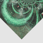 Papier Mousseline Fille gothique Forêt verte Noire Abstraite Surréel (Détail)