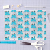 Papier Mousseline Fille Hanbok Coréenne Bleue (Artisanat)