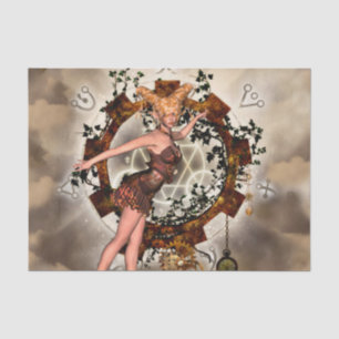 Papier Mousseline Fille merveilleuse de steampunk