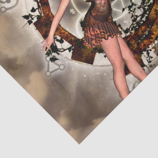 Papier Mousseline Fille merveilleuse de steampunk (Détail)