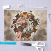 Papier Mousseline Fille merveilleuse de steampunk (Artisanat)