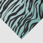 Papier Mousseline Fille Mint Ombre Black Zebra Impression (Détail)