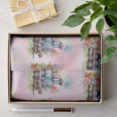 Papier Mousseline Fille moteur de train anniversaire (Cadeau)