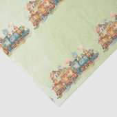 Papier Mousseline Fille moteur de train anniversaire (Détail)