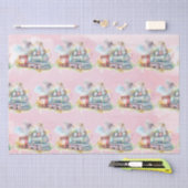 Papier Mousseline Fille moteur de train anniversaire (Artisanat)