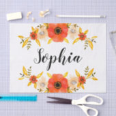 Papier Mousseline Fille Motif de Noël rose et blanc Snowflakes (Artisanat)