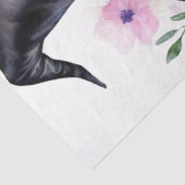 Papier Mousseline Fille noire Bubblegum sorcière rose-o-ween (Détail)