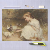 Papier Mousseline Fille nourricière canards (par Frederick Morgan) (Artisanat)
