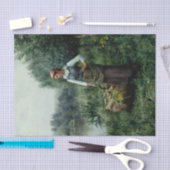 Papier Mousseline Fille par un ruisseau, Flandre par Daniel Ridgway  (Artisanat)