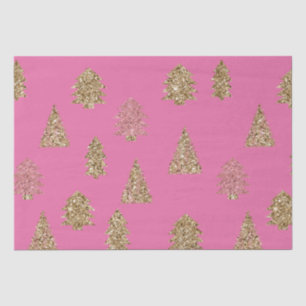 Papier Mousseline Fille Parties scintillant d'or rose glam arbres de