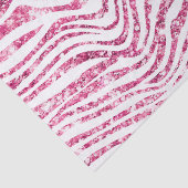 Papier Mousseline Fille Parties scintillant rose Zebra (Détail)
