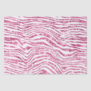 Papier Mousseline Fille Parties scintillant rose Zebra