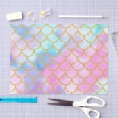 Papier Mousseline Fille Pastel Ombre Parties scintillant or Sirène (Artisanat)