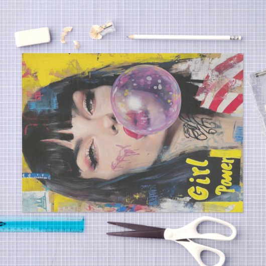 Papier Mousseline Fille Power1 (Artisanat)