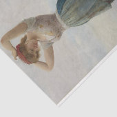 Papier Mousseline Fille ramassant des cailloux et des coquillages su (Détail)