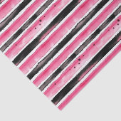 Papier Mousseline Fille rose blanc rayures noires (Détail)