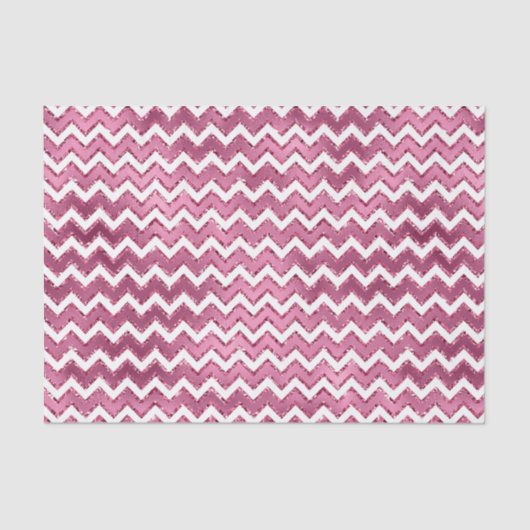 Papier Mousseline Fille rose blanc Zigzag rayures (Recto)