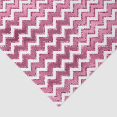 Papier Mousseline Fille rose blanc Zigzag rayures (Détail)