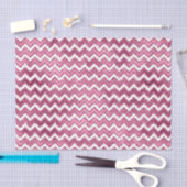 Papier Mousseline Fille rose blanc Zigzag rayures (Artisanat)
