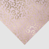 Papier Mousseline Fille Rose Blush Gold Ombre Empreinte de léopard (Détail)