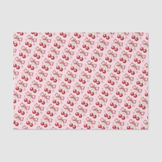 Papier Mousseline Fille rose Coquette rouge cerise (Recto)